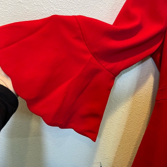 NWT - Lucy Paris Red Scalloped Dress, Size Medium - Picture 5 of 5